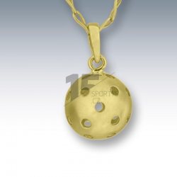 POUKAR přívěsek florbalový míček zlato