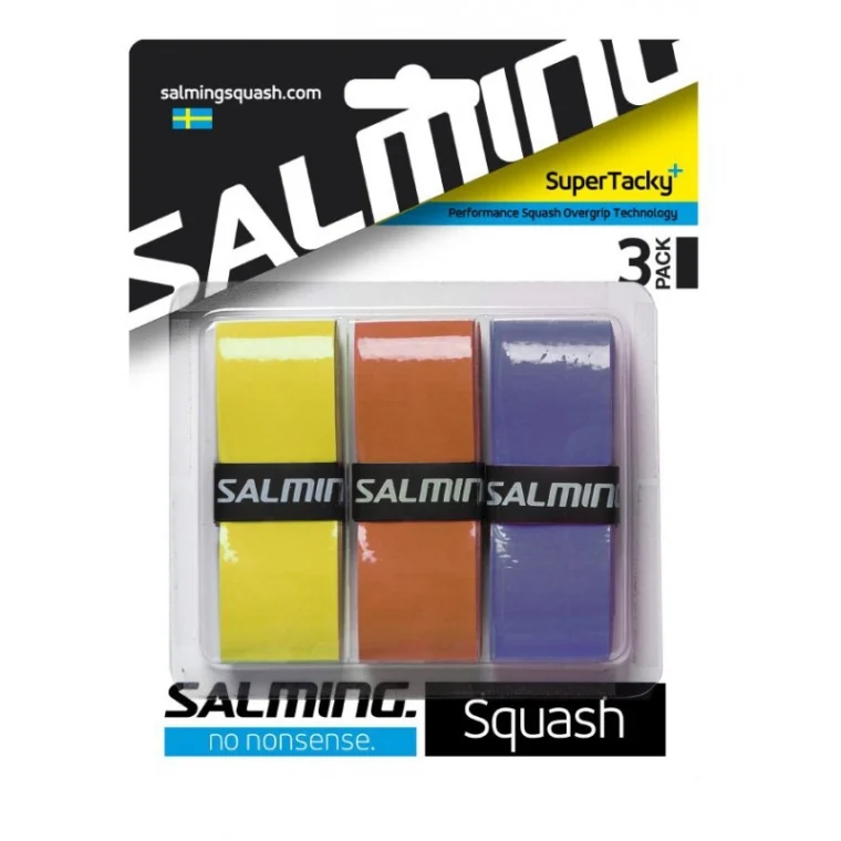 SALMING SuperTacky+ OverGrip Royal Mix 3 pack