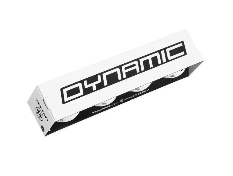 UNIHOC míčky Dynamic 4 pack WFC bílý