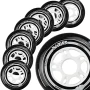 HYPER kolečka XTR 90/85A Black 6-pack #0