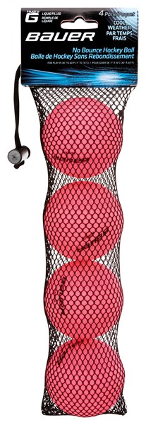 BAUER míček Hydro G Cool Pink studené počasí 4-pack