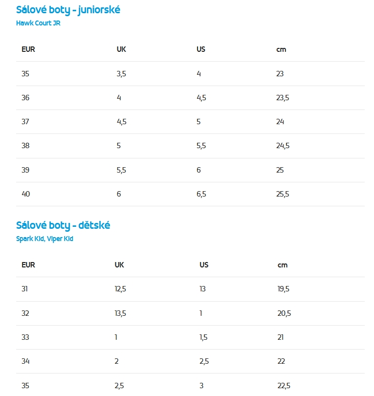 Velikostní tabulky SALMING pantofle Shower Slipper | SPORT 15